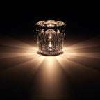 Diamond-Cut Crystal Table Lamp With Faceted Prism Shade