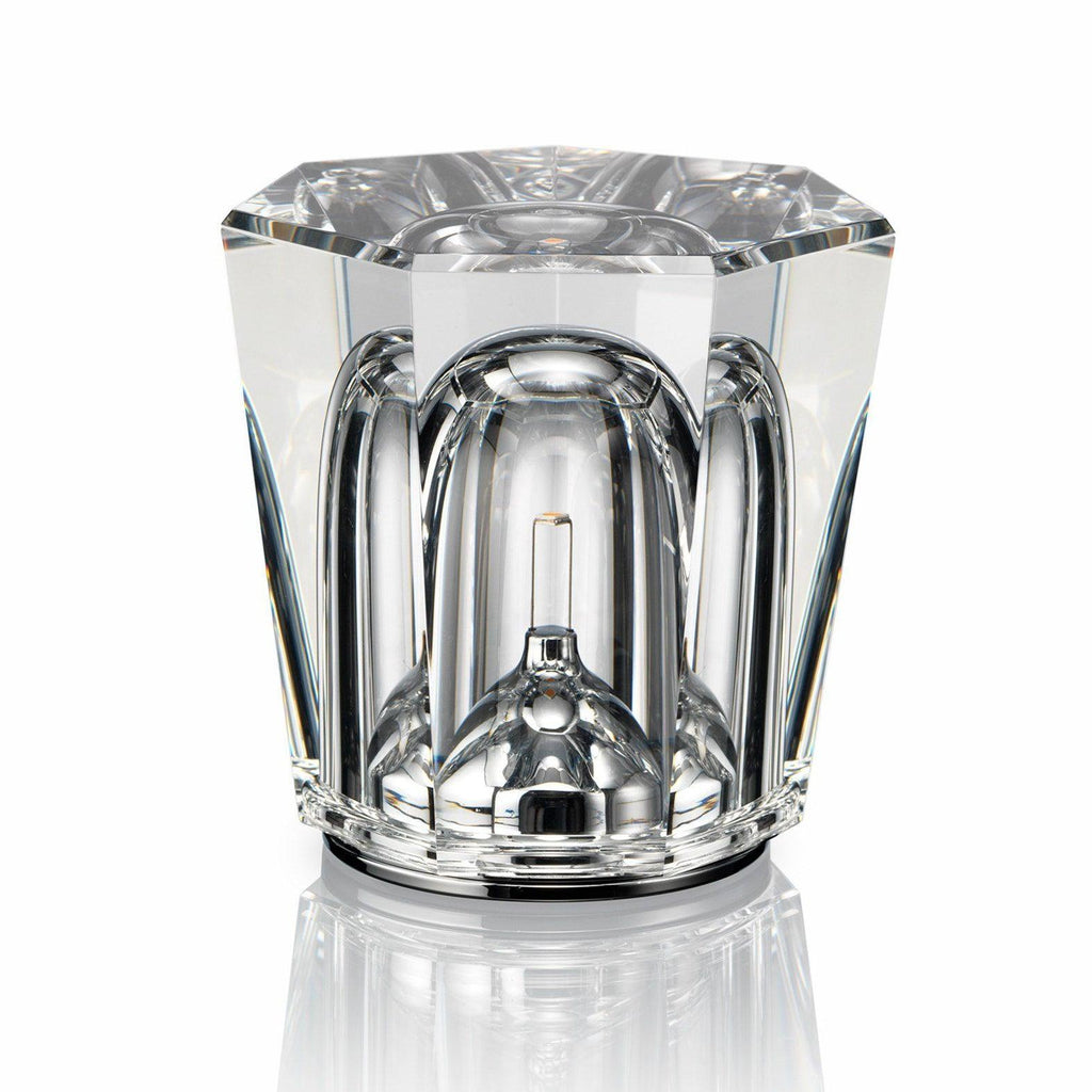 Diamond-Cut Crystal Table Lamp With Faceted Prism Shade