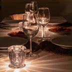 Diamond-Cut Crystal Table Lamp With Faceted Prism Shade