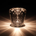 Diamond-Cut Crystal Table Lamp With Faceted Prism Shade