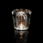 Diamond-Cut Crystal Table Lamp With Faceted Prism Shade