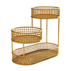 Tiered Fruit Basket Stand Metal Wire Fruit and Vegetable Holder Countertop Snack Organiser for Kitchen | Dining Table and Pantry