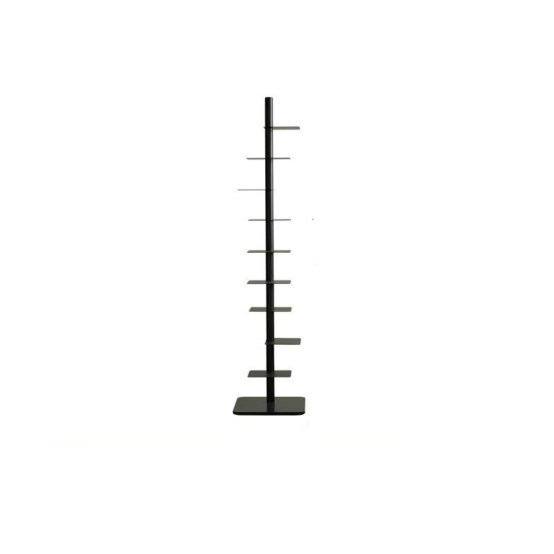 Spiral Bookshelf Tall Metal Tree Bookcase Mid Century Invisible Floating Display Rack Corner Book Tower for Home Office and Living Room