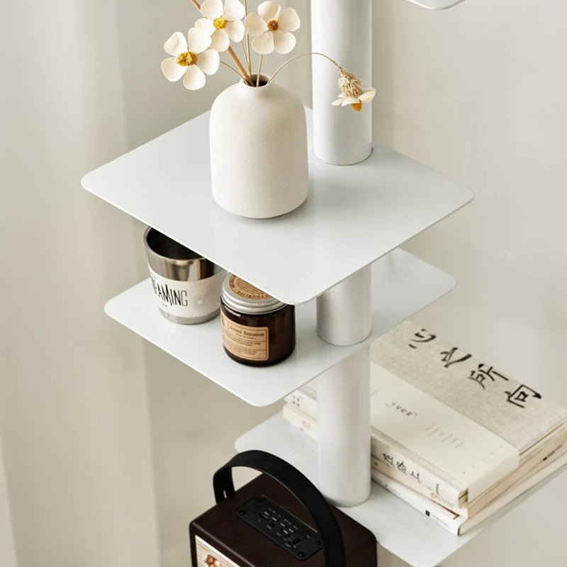 Spiral Bookshelf Tall Metal Tree Bookcase Mid Century Invisible Floating Display Rack Corner Book Tower for Home Office and Living Room