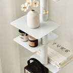 Spiral Bookshelf Tall Metal Tree Bookcase Mid Century Invisible Floating Display Rack Corner Book Tower for Home Office and Living Room