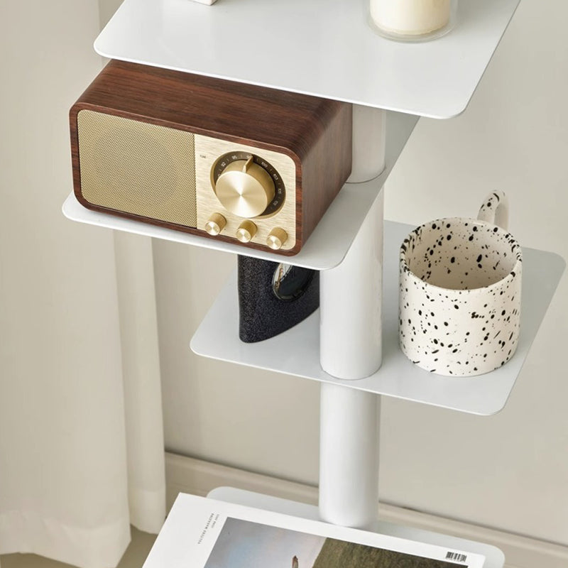 Spiral Bookshelf Tall Metal Tree Bookcase Mid Century Invisible Floating Display Rack Corner Book Tower for Home Office and Living Room