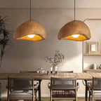 Coffee Cloud Textured Resin Pendant Light with Adjustable Cord