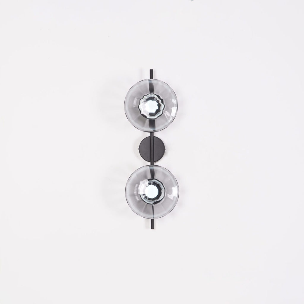 Nordic Ripple Glass Wall Light LED Light With Double Round Shade