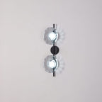 Nordic Ripple Glass Wall Light LED Light With Double Round Shade