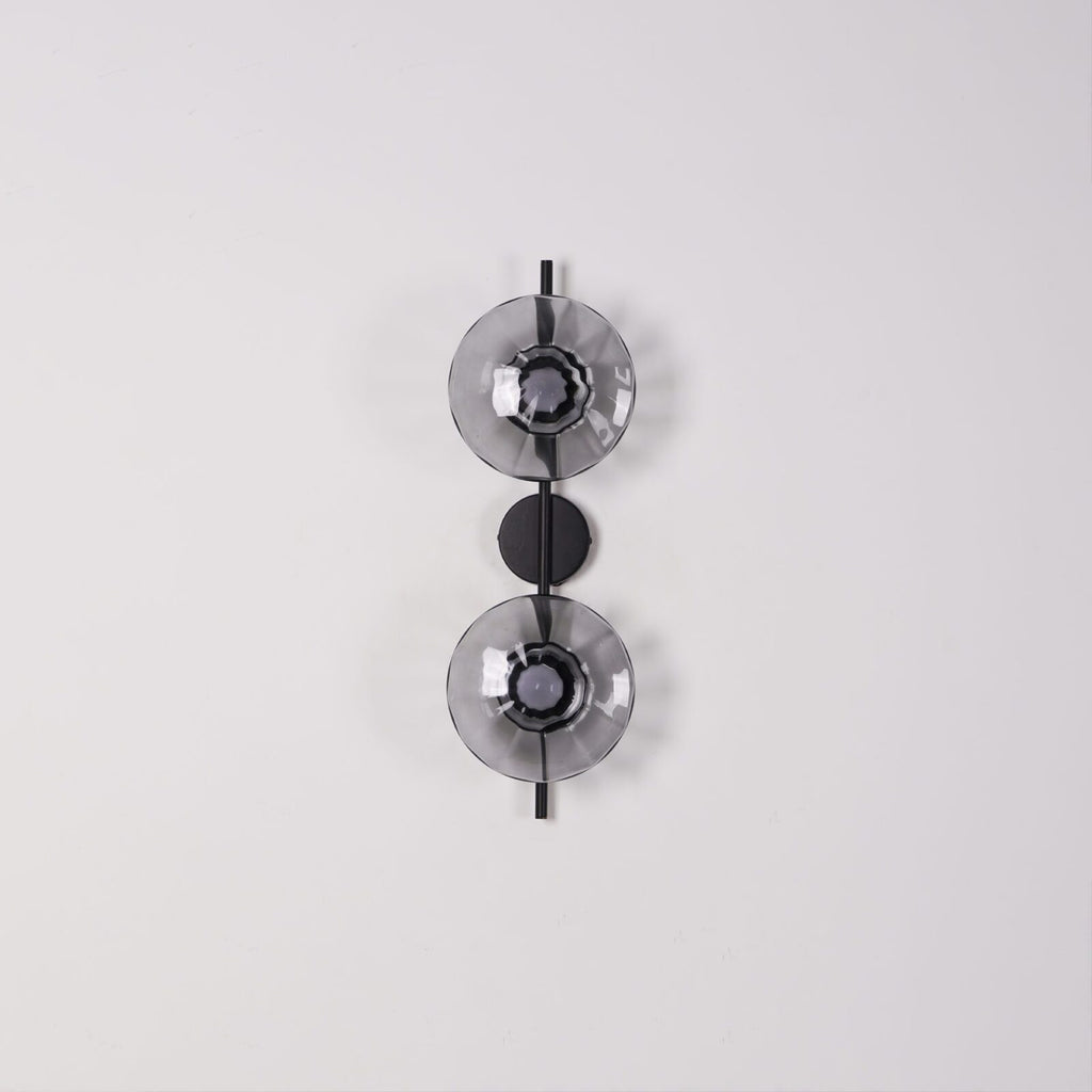 Nordic Ripple Glass Wall Light LED Light With Double Round Shade