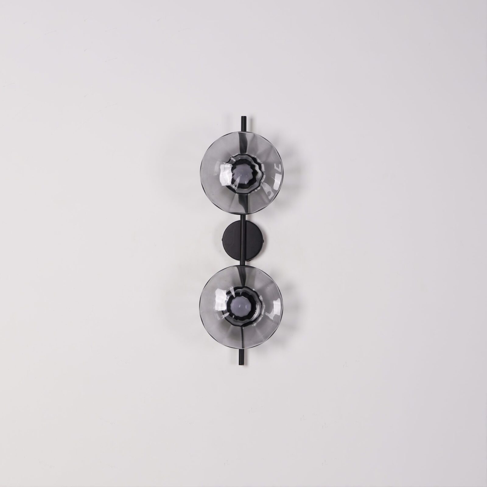 Nordic Ripple Glass Wall Light LED Light With Double Round Shade