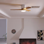 Wood Blade Ceiling Fan Ceiling Light With Remote Control