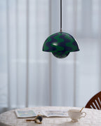 Dome Shade Pendant Light With Floating Globe Diffuser