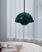 Dome Shade Pendant Light With Floating Globe Diffuser
