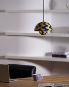 Dome Shade Pendant Light With Floating Globe Diffuser