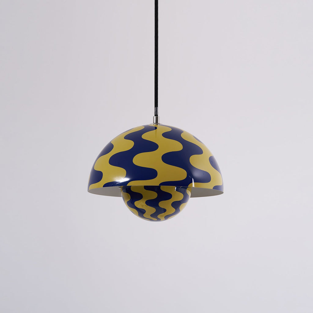Dome Shade Pendant Light With Floating Globe Diffuser
