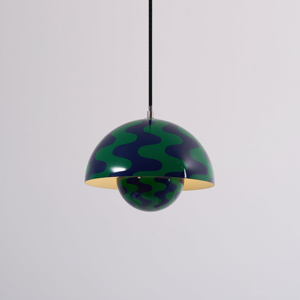 Dome Shade Pendant Light With Floating Globe Diffuser