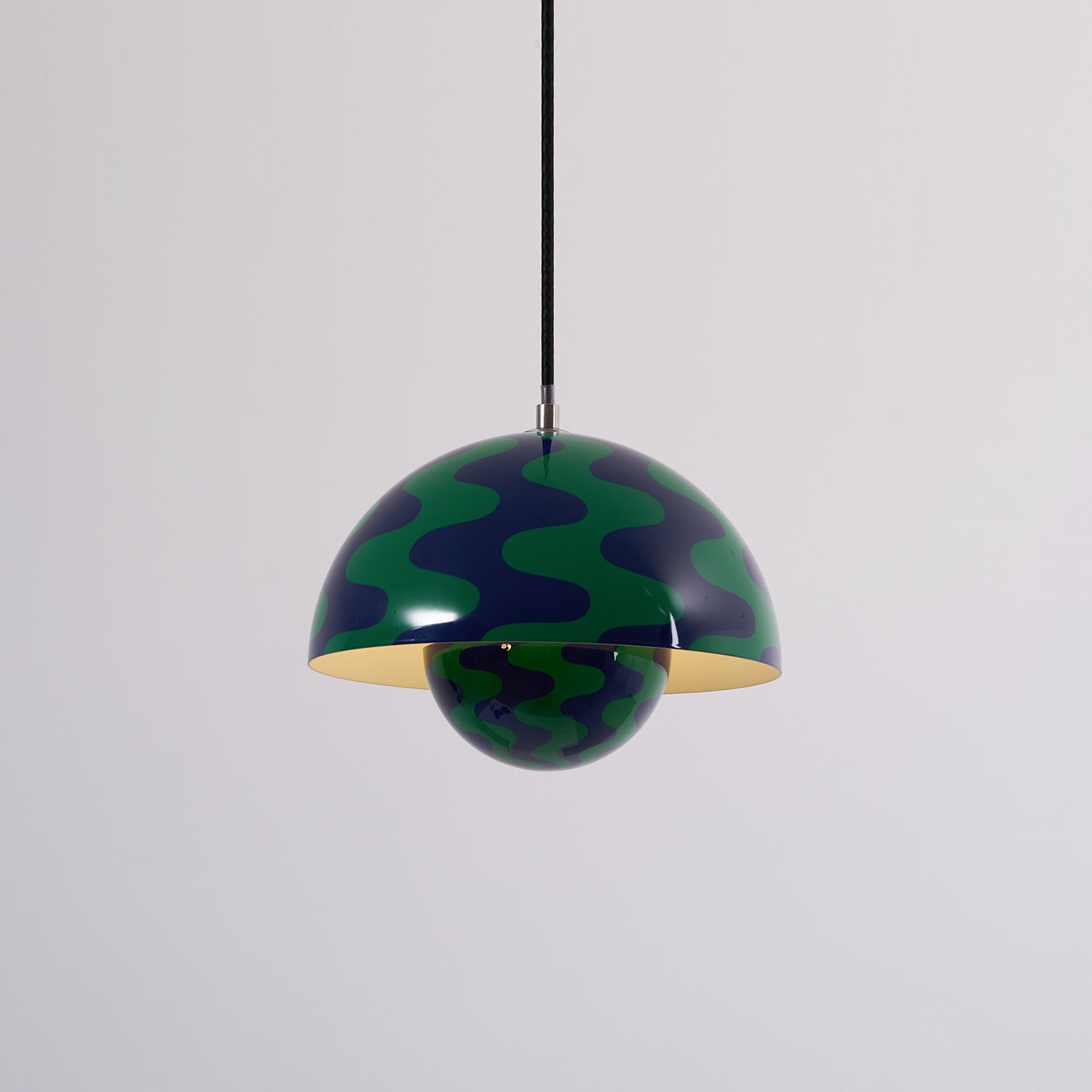 Dome Shade Pendant Light With Floating Globe Diffuser