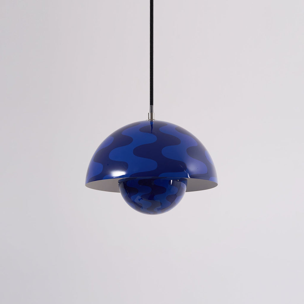 Dome Shade Pendant Light With Floating Globe Diffuser