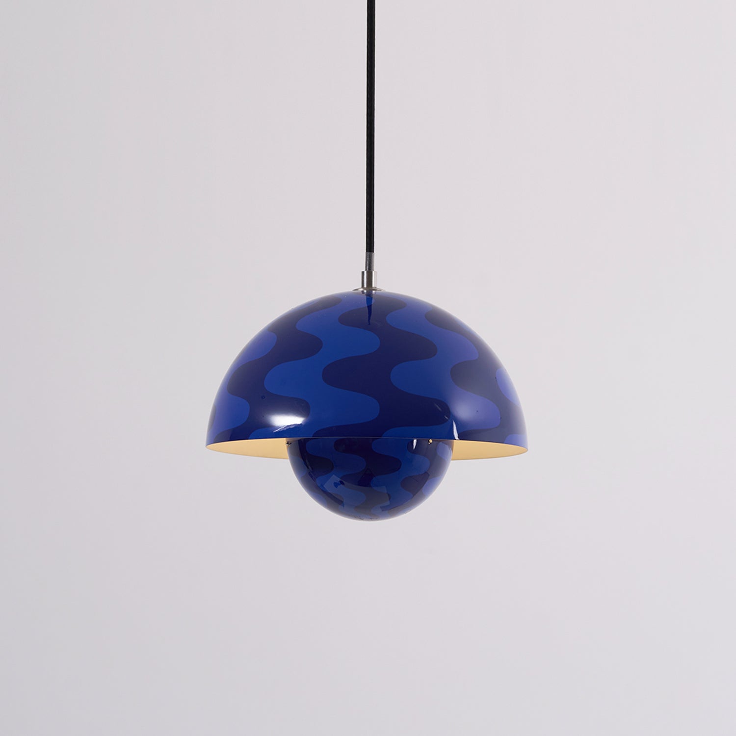Dome Shade Pendant Light With Floating Globe Diffuser