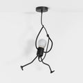 Wrought Iron Pendant Light With Adjustable Cord