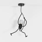 Wrought Iron Pendant Light With Adjustable Cord