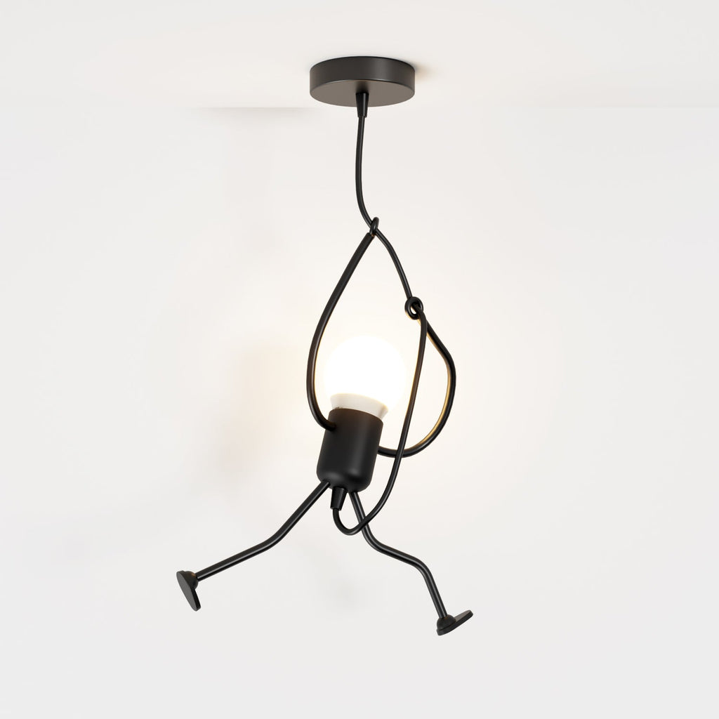 Wrought Iron Pendant Light With Adjustable Cord