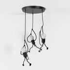 Wrought Iron Pendant Light With Adjustable Cord