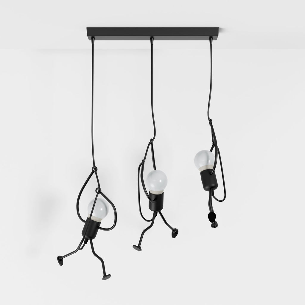Wrought Iron Pendant Light With Adjustable Cord