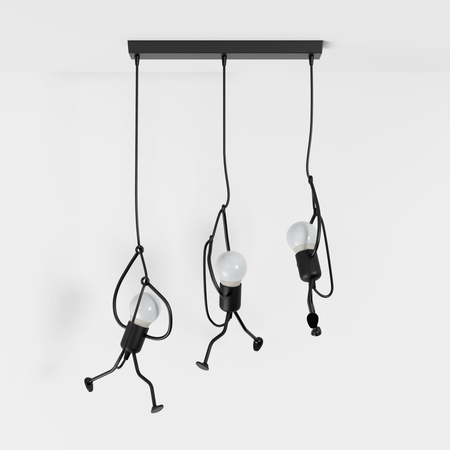 Wrought Iron Pendant Light With Adjustable Cord