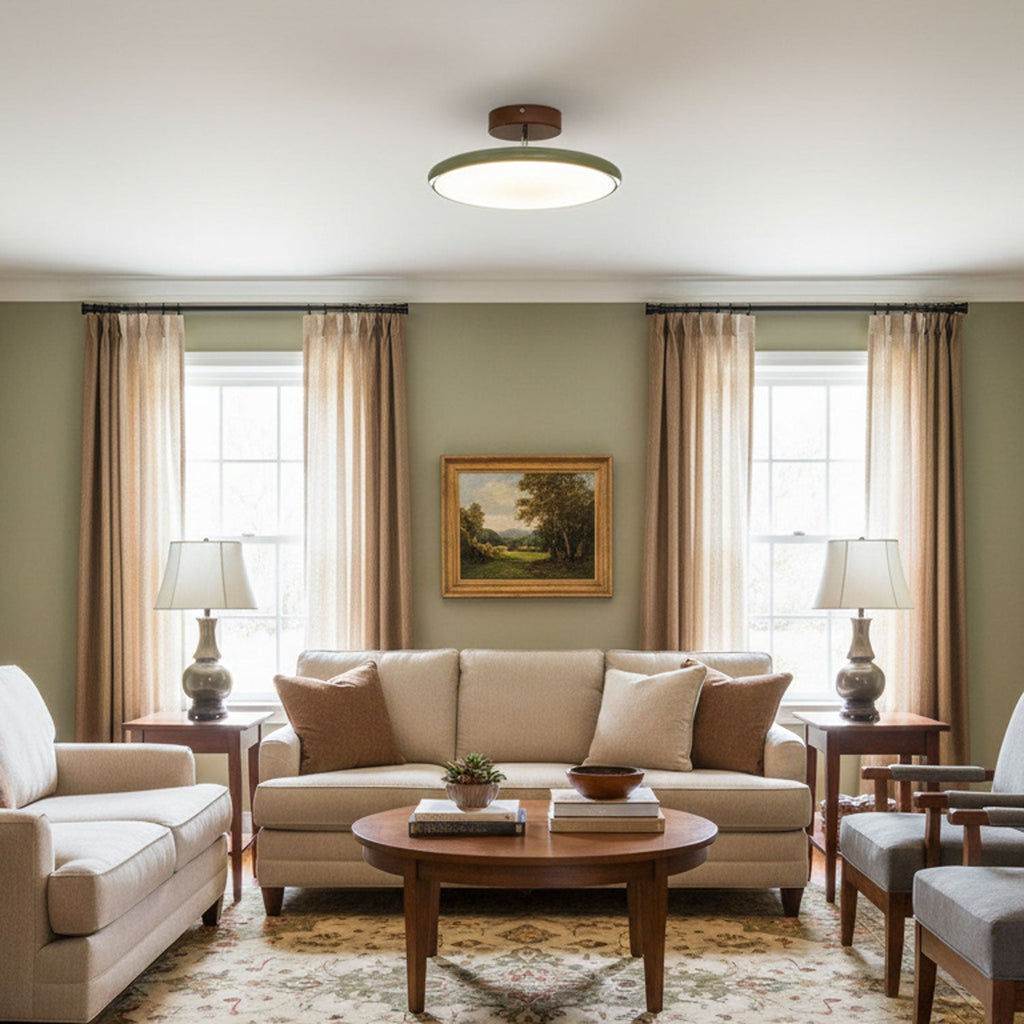 Adjustable Disc Ceiling Light With Low Profile Mount