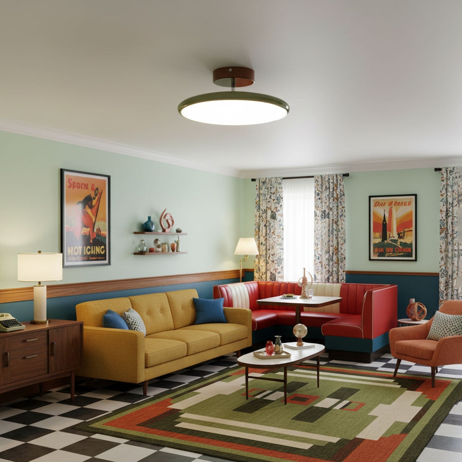 Adjustable Disc Ceiling Light With Low Profile Mount