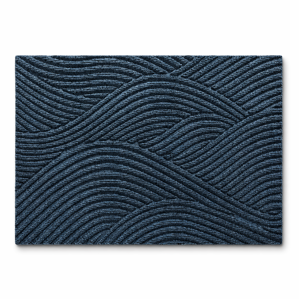 Non-Slip Door Mat Dirt Trapping Polypropylene Entrance Mat with Rubber Backing Modern Scandinavian Doormat for Indoor and Outdoor Use