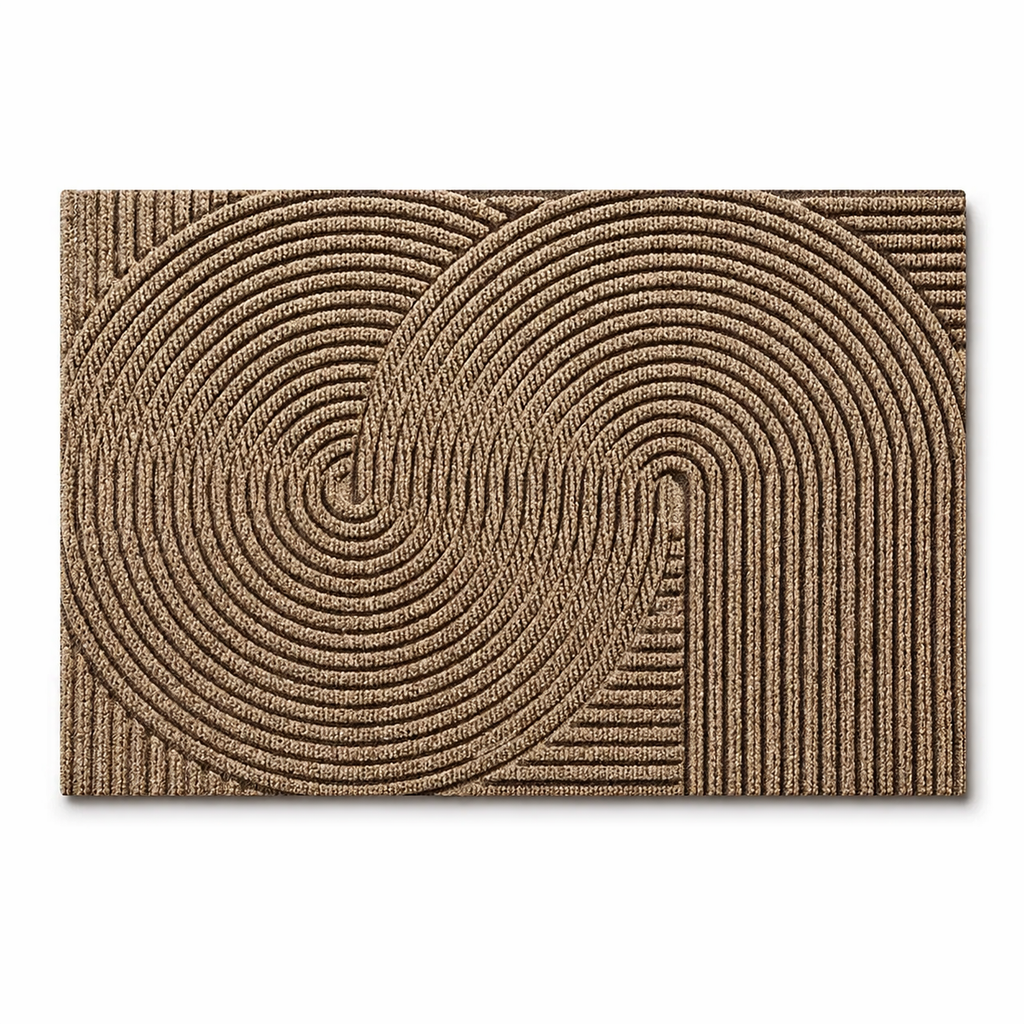Non-Slip Door Mat Dirt Trapping Polypropylene Entrance Mat with Rubber Backing Modern Scandinavian Doormat for Indoor and Outdoor Use