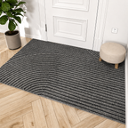 Non-Slip Door Mat Dirt Trapping Polypropylene Entrance Mat with Rubber Backing Modern Scandinavian Doormat for Indoor and Outdoor Use