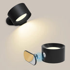 Cordless LED Wall Light Rechargeable Magnetic Wall Lamp with Rotating Head Dimmable Touch or Remote Control for Bedroom | Hallway and Stairs