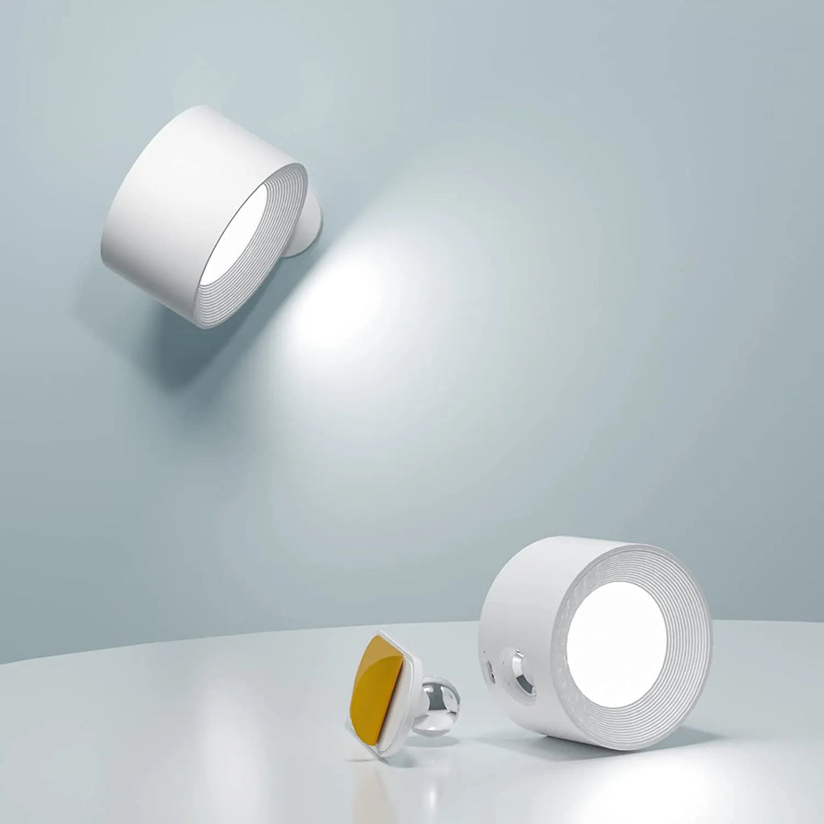 Cordless LED Wall Light Rechargeable Magnetic Wall Lamp with Rotating Head Dimmable Touch or Remote Control for Bedroom | Hallway and Stairs