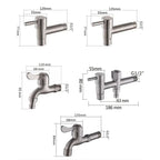 Stainless Steel Wall Mounted Outdoor Tap Brushed Garden Tap with Hose Connector Option Washing Machine Tap for Garden | Balcony and Utility Room