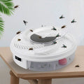 Electric Fly Trap Quiet Chemical-Free Fly Catcher with LED Light and Removable Catch Tray USB Powered Insect Trap for Kitchen and Garden
