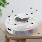 Electric Fly Trap Quiet Chemical-Free Fly Catcher with LED Light and Removable Catch Tray USB Powered Insect Trap for Kitchen and Garden
