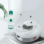 Electric Fly Trap Quiet Chemical-Free Fly Catcher with LED Light and Removable Catch Tray USB Powered Insect Trap for Kitchen and Garden