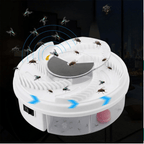 Electric Fly Trap Quiet Chemical-Free Fly Catcher with LED Light and Removable Catch Tray USB Powered Insect Trap for Kitchen and Garden