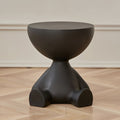 Round Side Table Sculptural Seated Figure Design Lightweight Plastic Accent Table for Living Room | Bedroom and Lounge