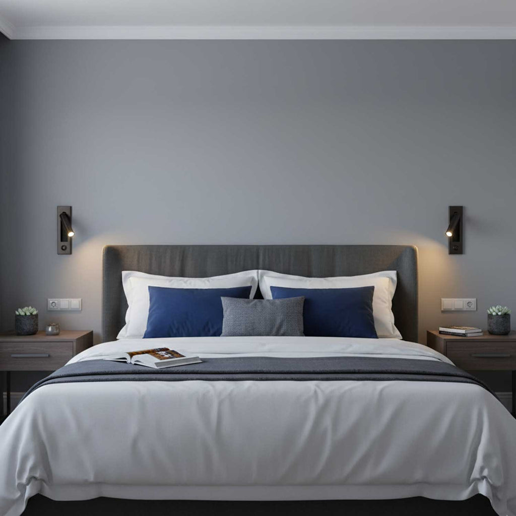 Embedded Bedside Reading Spotlight Wall Light With Adjustable Head