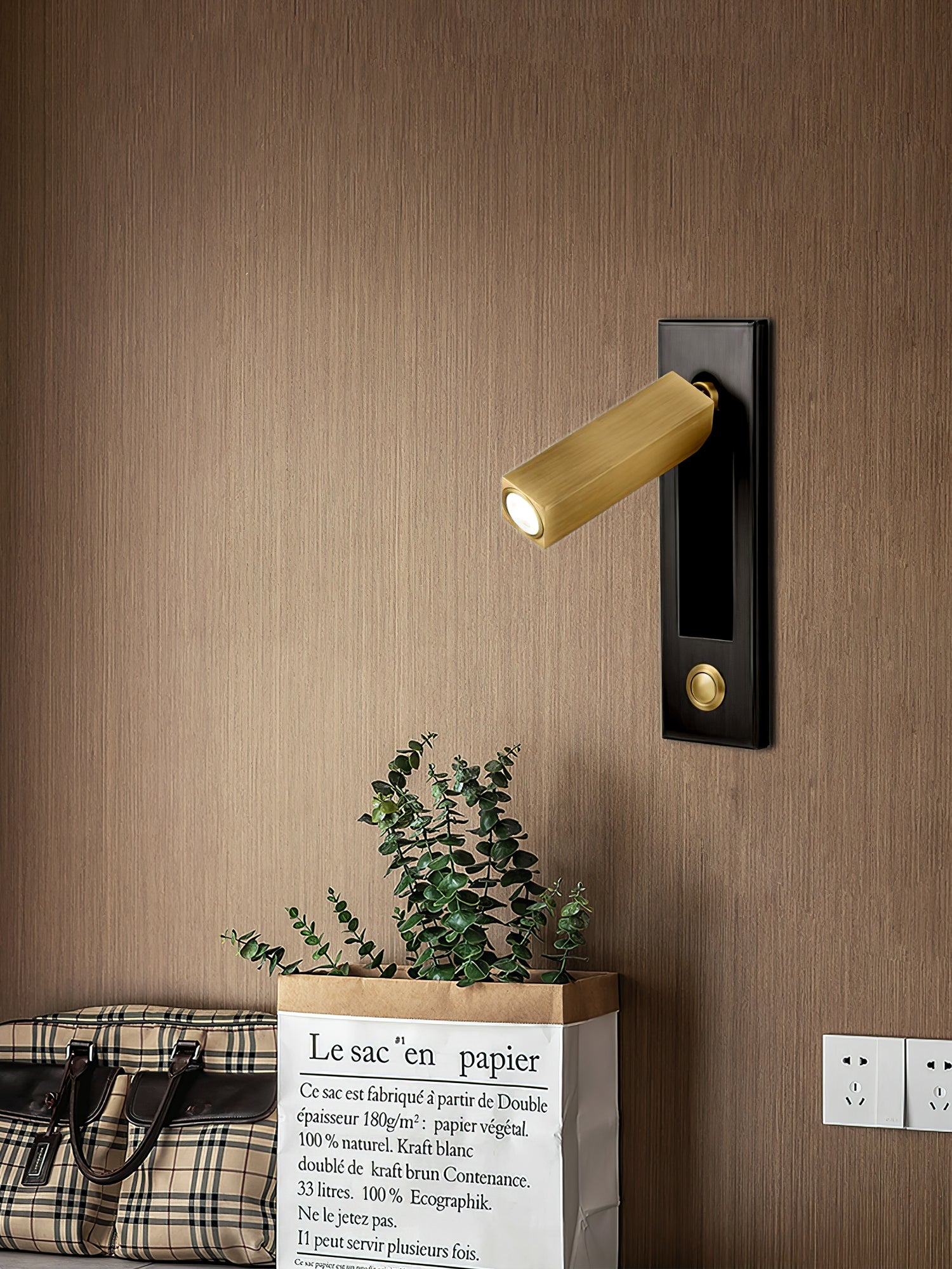 Embedded Bedside Reading Spotlight Wall Light With Adjustable Head