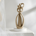 Abstract Couple Sculpture Resin Love Statue Modern Embracing Figurine Decorative Ornament for Living Room | Bedroom and Shelf