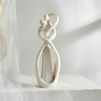 Abstract Couple Sculpture Resin Love Statue Modern Embracing Figurine Decorative Ornament for Living Room | Bedroom and Shelf