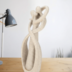 Abstract Couple Sculpture Resin Love Statue Modern Embracing Figurine Decorative Ornament for Living Room | Bedroom and Shelf