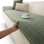 Plush Sherpa Sofa Cover Non Slip Quilted Couch Protector Soft Thick Sofa Seat Cover Pet Friendly Furniture Protector for Living Room
