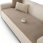 Plush Sherpa Sofa Cover Non Slip Quilted Couch Protector Soft Thick Sofa Seat Cover Pet Friendly Furniture Protector for Living Room